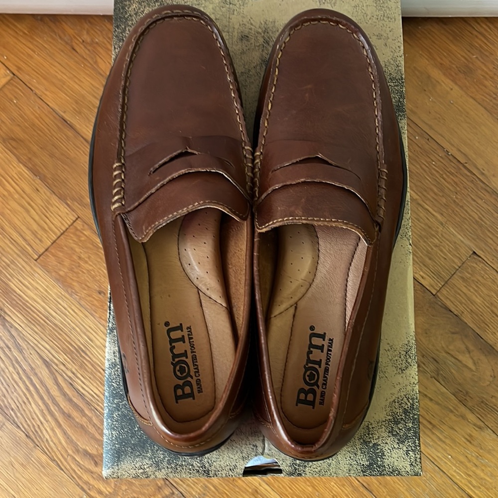 Born Simon Mens Loafer Tan Brown NEW WITH BOX